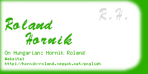 roland hornik business card